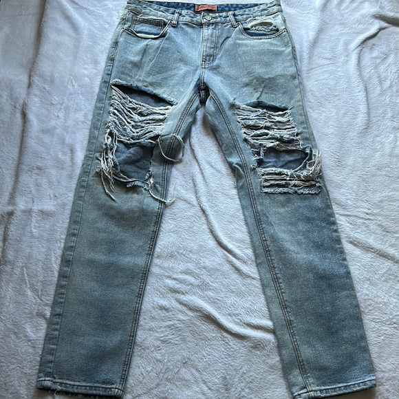 21 men ripped straight leg jeans 34 - Picture 1 of 6